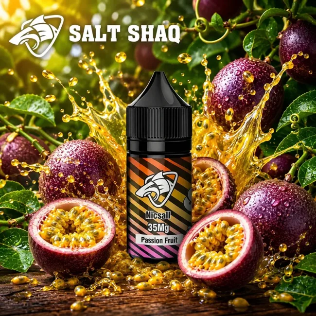 SALT SHAQ 鯊克百香果菸油 Passion Fruit 30mL 35mg SALT SHAQ 鯊克百香果菸油 Passion Fruit 30mL 35mg 尼古丁鹽主圖