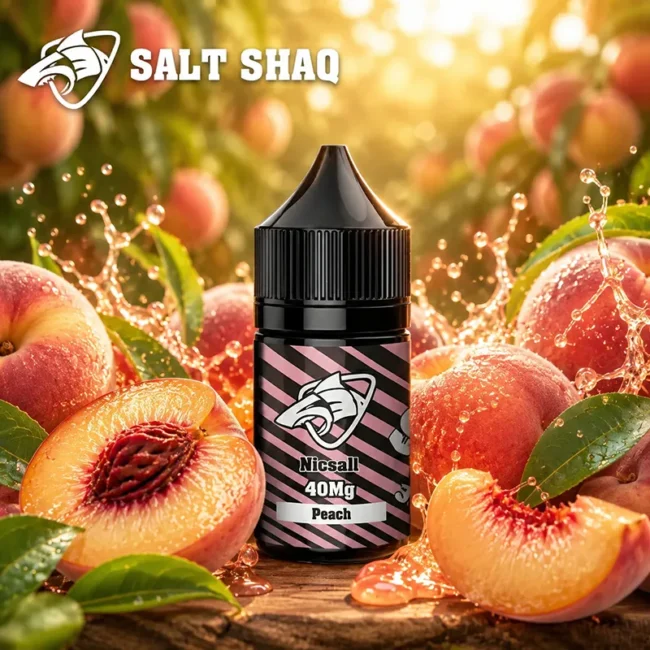 SALT SHAQ 鯊克水蜜桃菸油 Peach 30mL 40mg SALT SHAQ 鯊克水蜜桃菸油 Peach 30mL 40mg 尼古丁鹽主圖