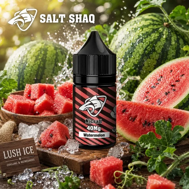 SALT SHAQ 鯊克西瓜菸油 Watermelon Lush Ice 30mL 40mg SALT SHAQ 鯊克西瓜菸油 Watermelon Lush Ice 30mL 40mg 尼古丁鹽主圖