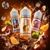 LH VAPEMY 酷涼鹽 35mg 30ml 馬來西亞菸油主圖 LH VAPEMY 酷涼鹽馬來西亞菸油 35mg 30ml 主圖,展示沙士、橙子、葡萄蘋果風味瓶身,搭配橙子、蘋果、葡萄、冰塊、水花與氣泡飲品背景
