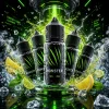 MONSTER 魔爪煙油 35mg 能量飲料風味主圖 MONSTER 魔爪煙油 35mg 30ml 主圖,展示能量飲料風味瓶身,搭配檸檬、萊姆、薄荷、冰塊、水花與黑綠色科技背景